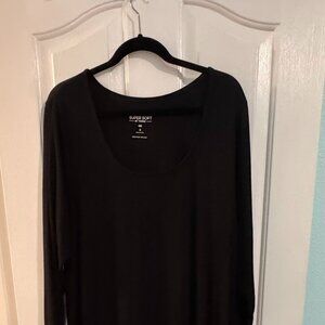 Torrid Super Soft Rib Knit Black T Shirt Dress, Size 3, New